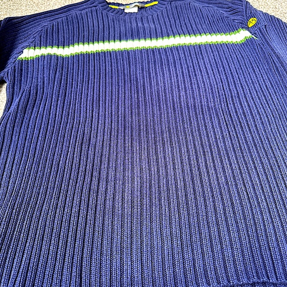 The North Face Men’s Navy Blue Color 55% Acrylic 45% Cotton Chunky Large Sweater - Picture 5 of 15